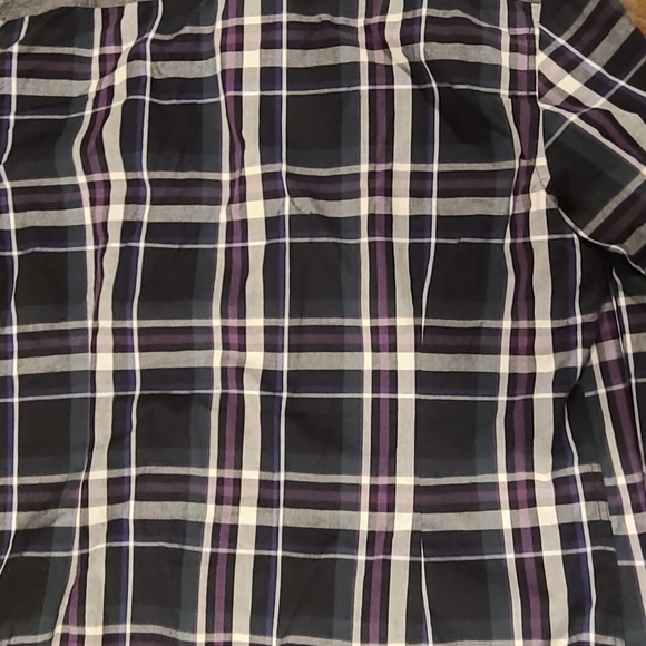 Guess, plaid dress shirt, large - Picture 3 of 4